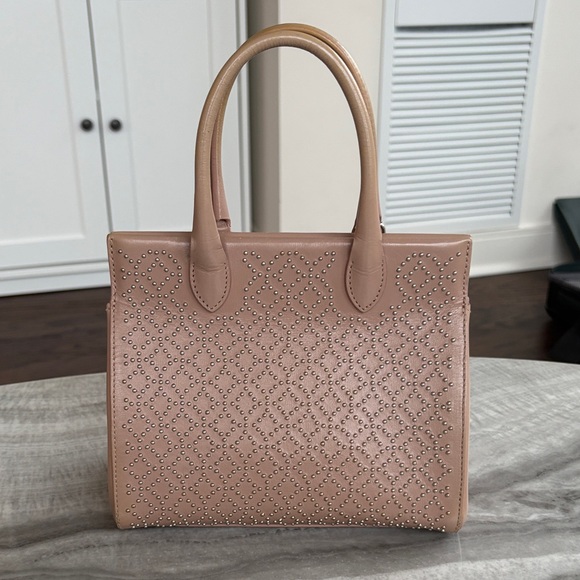 Alaia Handbags - Alaia Nude Studded Tote Bag